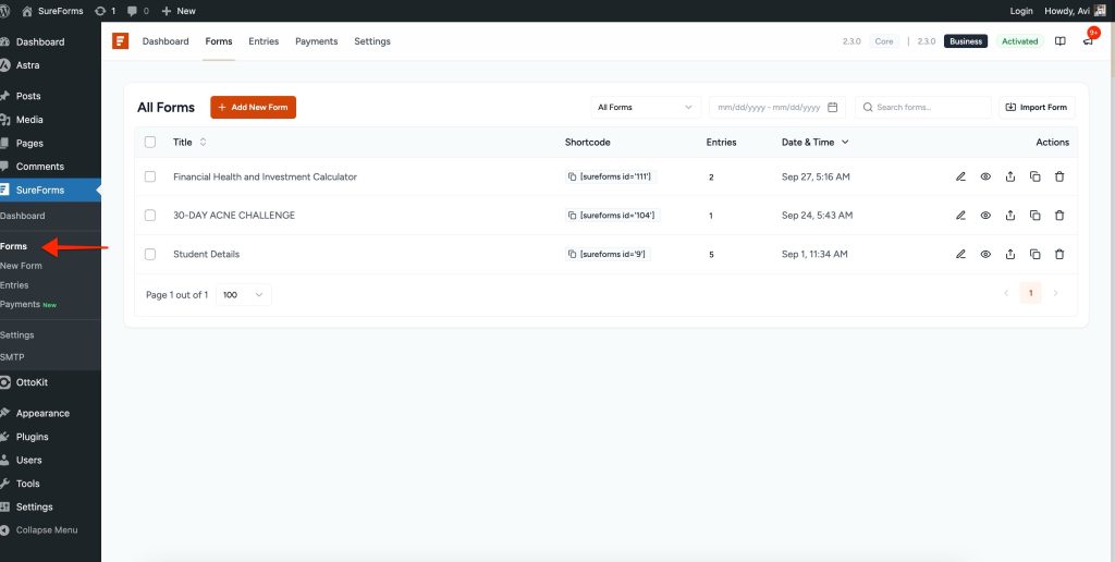 Adjust Form Notification Emails forms > sureforms