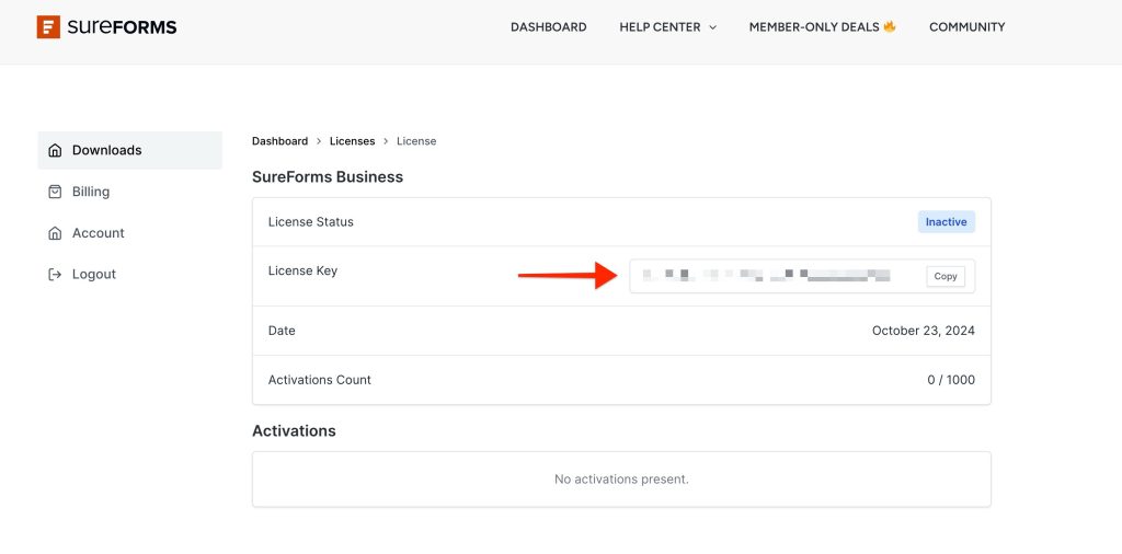copy this license key