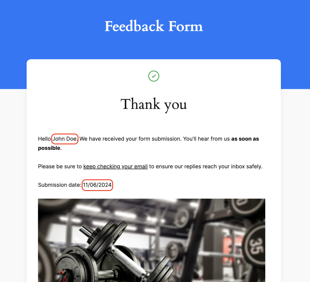 Form Confirmation how the SureForms form displays after adding shortcodes