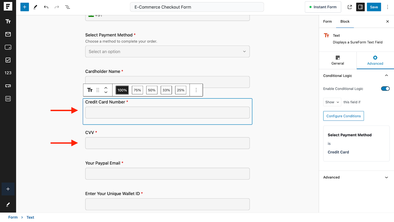 repeat the same process for other fields