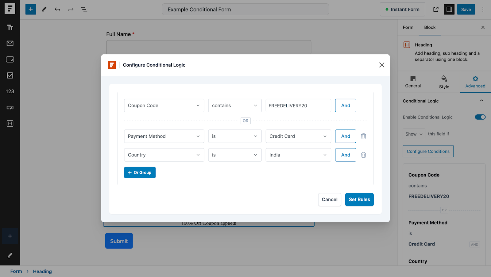 using and & or logic together