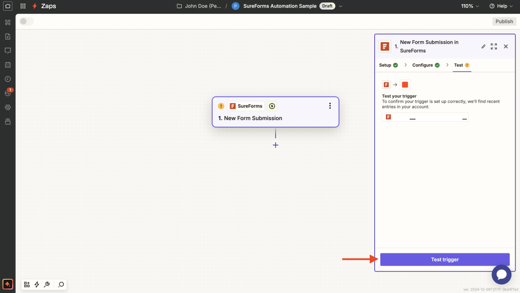 test your trigger app