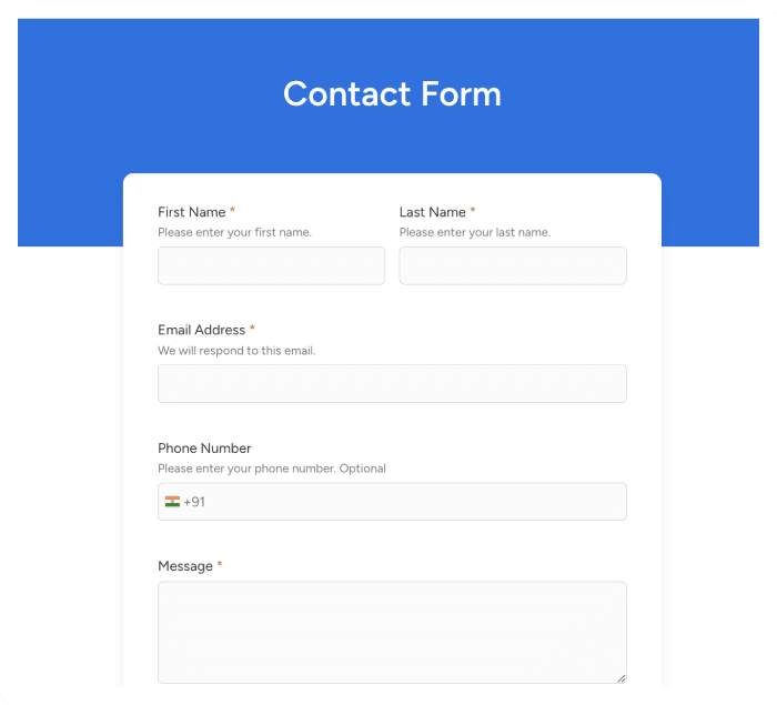 Contact Form Contact Form
