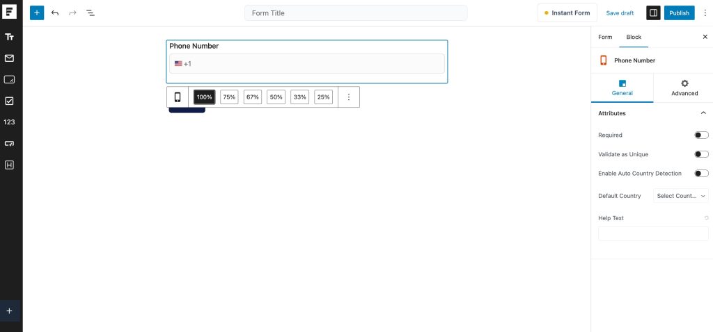 Phone Number Field Phone Number Field