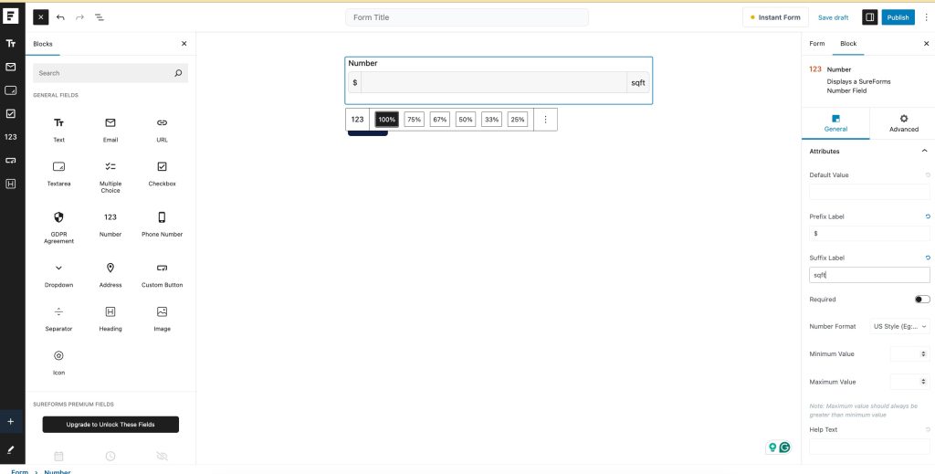 Number Field Number Field