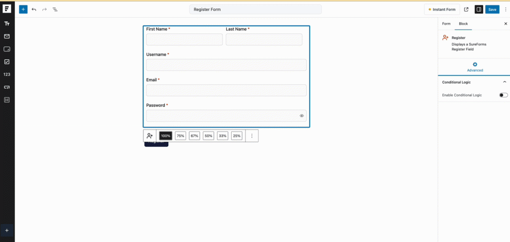 SureForms Registration Block – Step-by-Step Guide User 1024x486