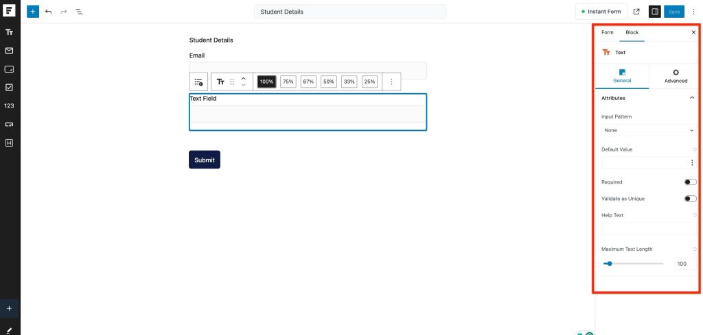 Repeater Field in SureForms text