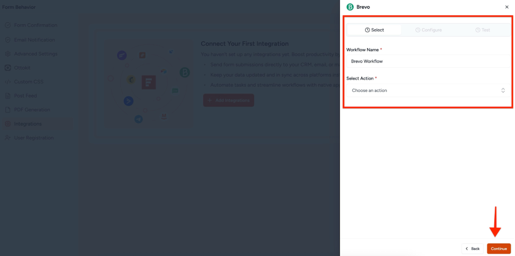 SureForms Integration with Brevo image