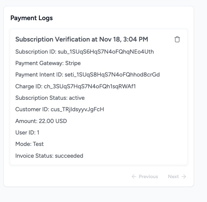 SureForms Payments logs
