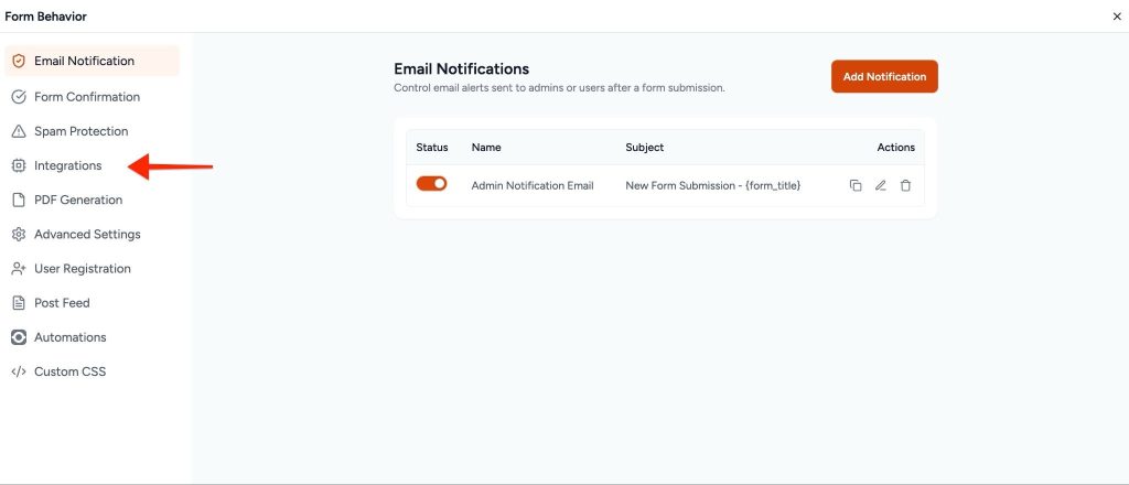 SureForms Integration with Mailchimp image