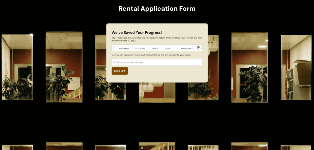 Save & Progress in SureForms modal window opens