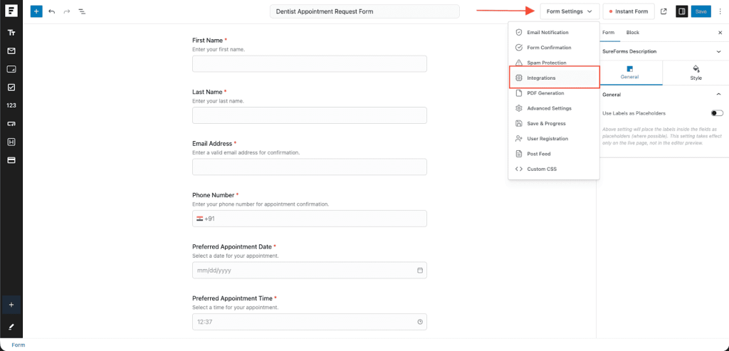 SureForms Integration with MailerPress image