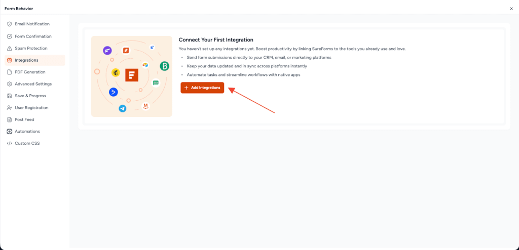 SureForms Integration with MailerPress image