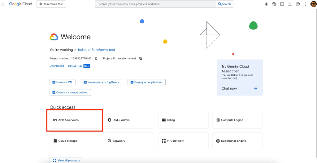 APIs & Services → Library.