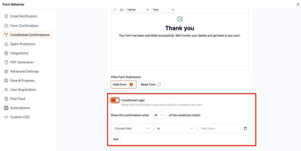All vs Any condition option