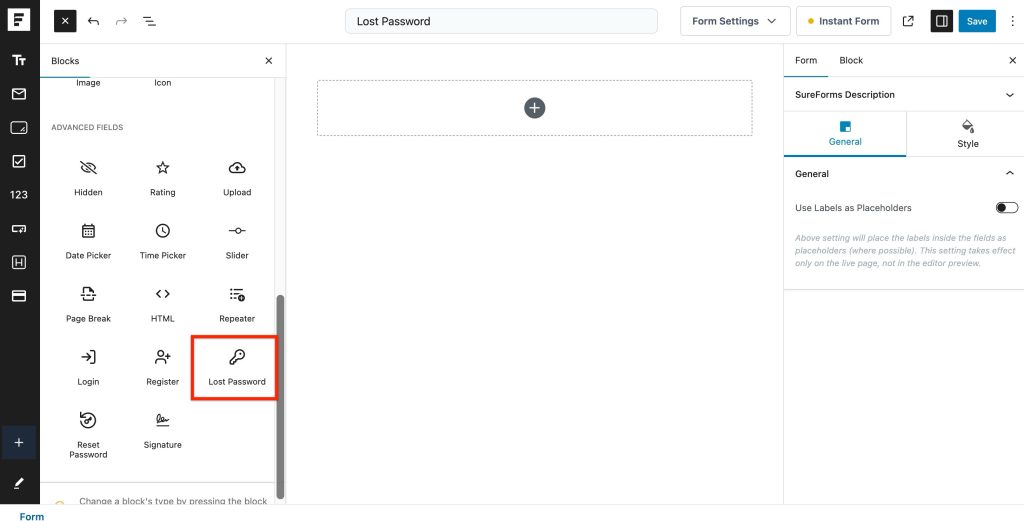 Custom Lost Password and Reset Password Pages add lost password