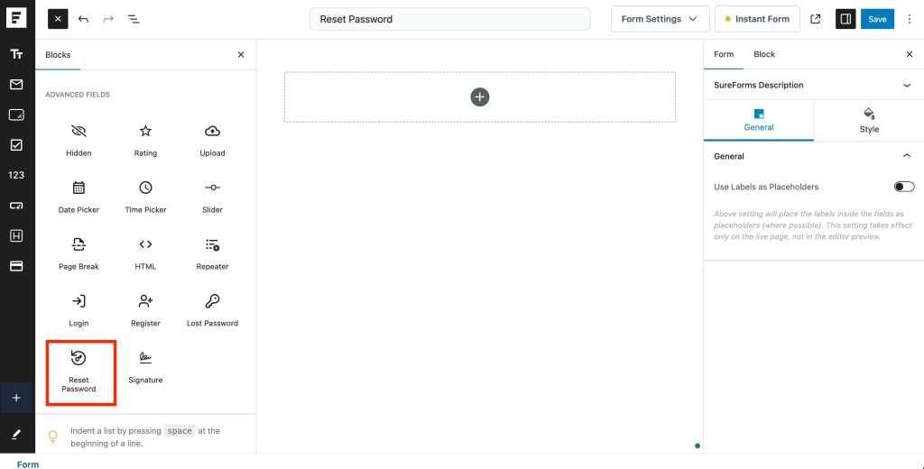 Custom Lost Password and Reset Password Pages add reset password